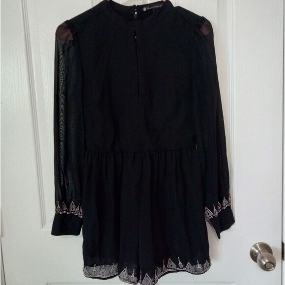 House Of Harlow 1960 Revolve Long Sleeve Hendrix Romper Black Size Small - Picture 2 of 10